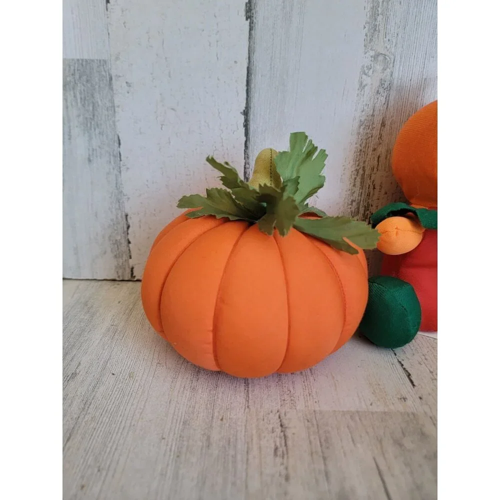 Vintage plush Halloween‎ jack o'lantern man set Unique home decor